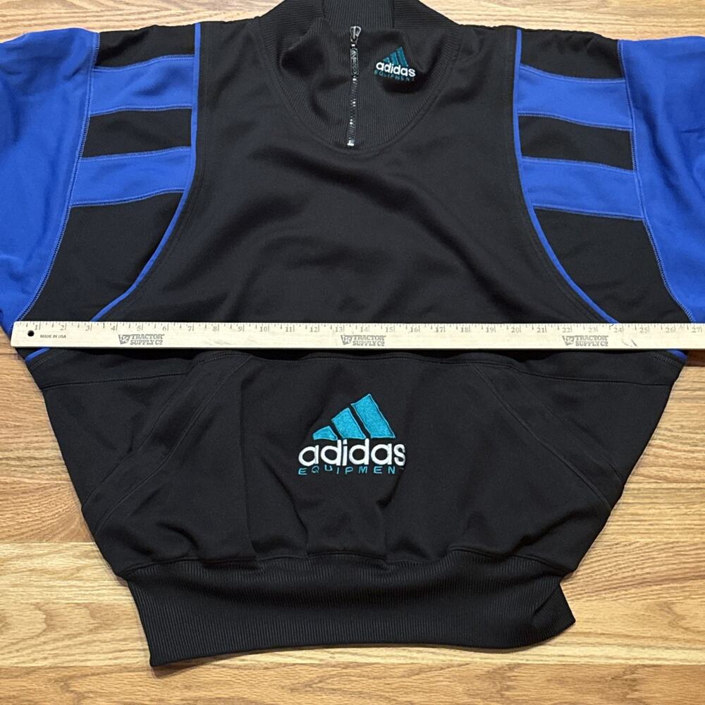 VINTAGE ADIDAS EQUIPMENT CONTRAST EMBROIDERED BIG LOGO SWEATSHIRT SIZE MEDIUM - Picture 7 of 10